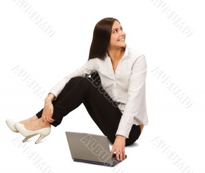 businesswoman with laptop