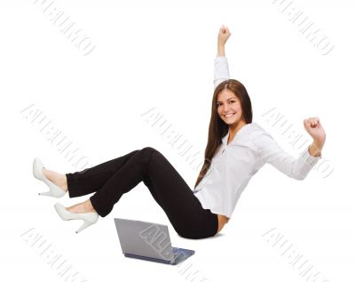 beautiful girl with laptop