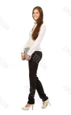 businesswoman with laptop