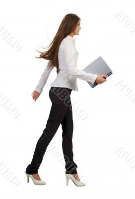 businesswoman with laptop