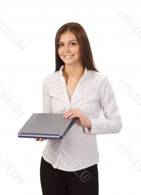 beautiful girl with laptop