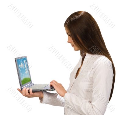 Young Woman with laptop
