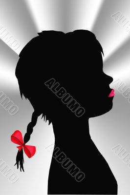 Profile of the girl