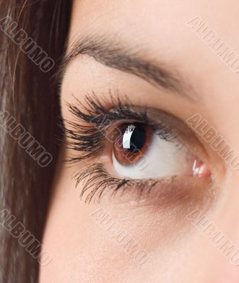 eye of the young girl