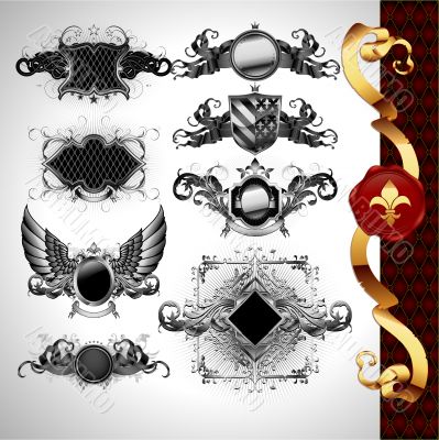 medieval heraldry shields