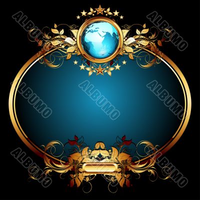 world with ornate frame