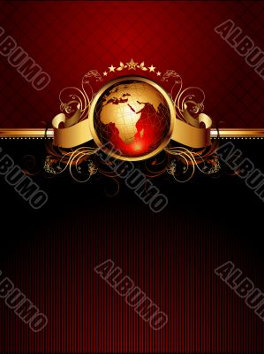 world with ornate frame