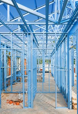 New home construction framing. 