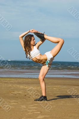 exercise on the beach.