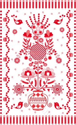 embroidered towel traditional 