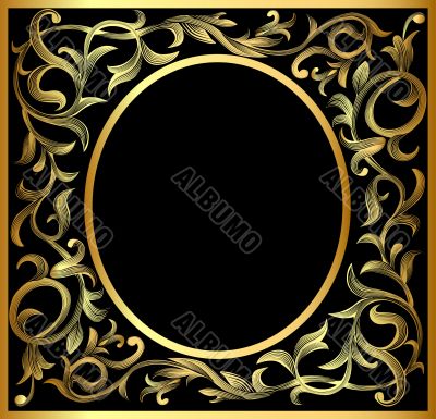 vegetable  gold  pattern frame