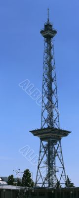 Berlin - old Funkturm with blue Sky