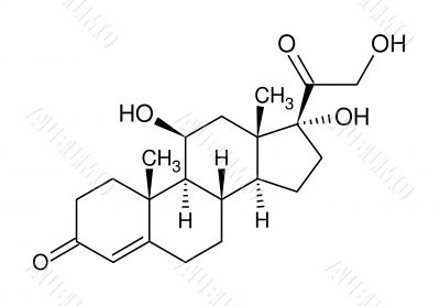 Structural formula of cortisol