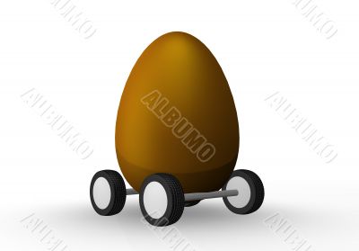 egg on wheels