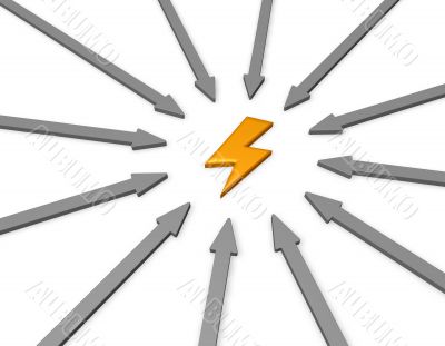 flash and arrows