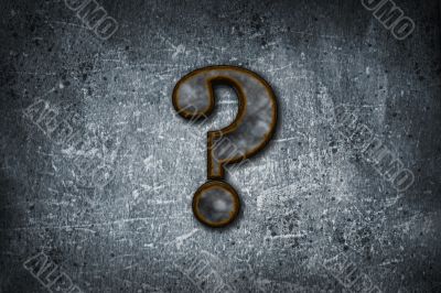rusty question mark