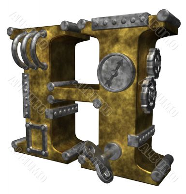 steampunk letter h