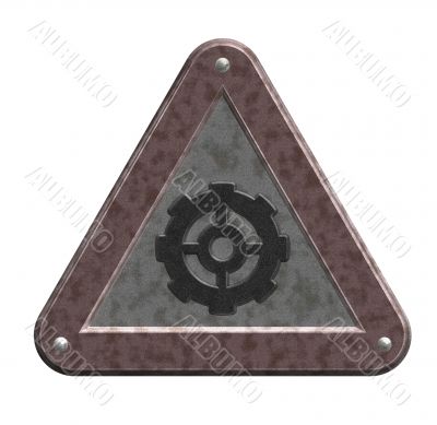 gear wheel roadsign