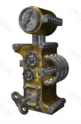 steampunk letter i