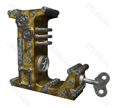 steampunk letter l