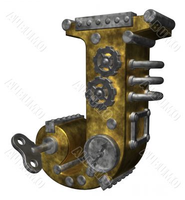 steampunk letter j