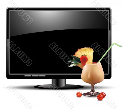 LCD panel with cocktail