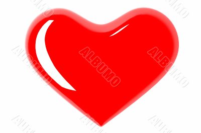 3d  heart isolated on white
