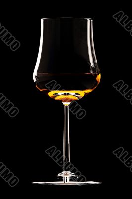 coctail glass  isolated on black