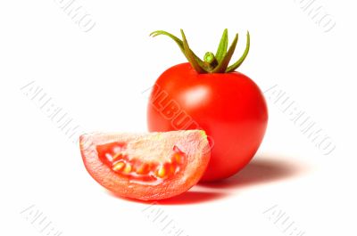 tomatos isolated on white