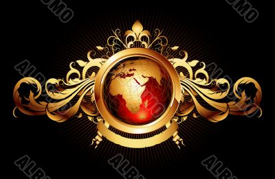 world with ornate frame