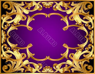 background with gold  pattern and revenge for text
