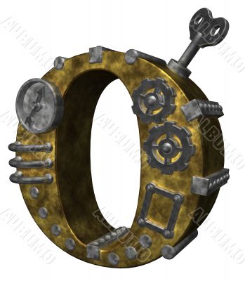 steampunk letter o