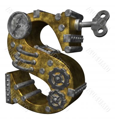 steampunk letter s