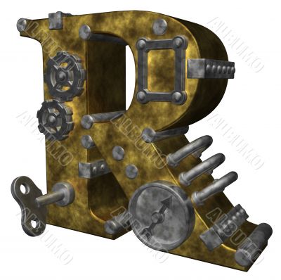 steampunk letter r