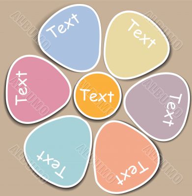 set labels in the manner of flower