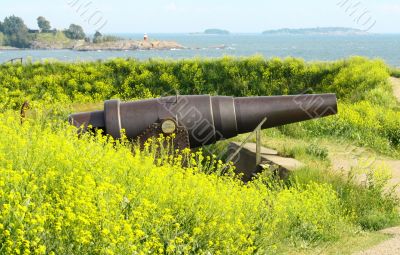 Old Russian Cannon in Helsinki Finland
