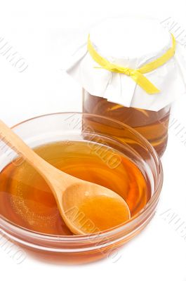 Honey in plate