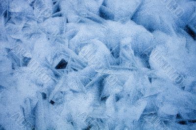 Ice texture of frozen sea