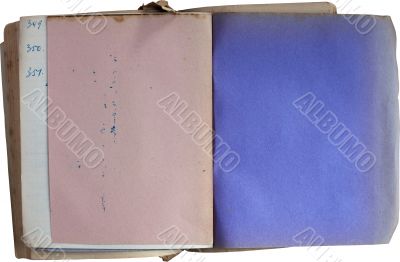 Old paper isolated on white
