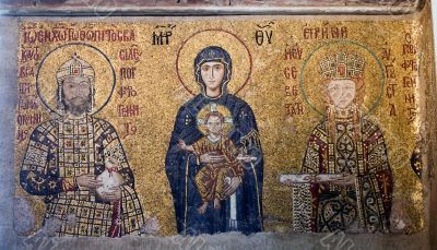 Byzantine mosaic from the Hagia Sophia in Istanbul