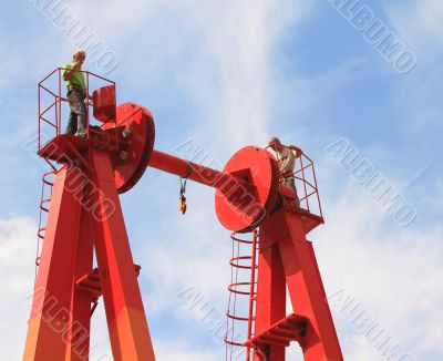 steel tower red