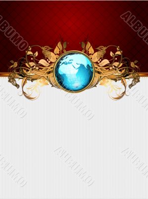 world with ornate frame