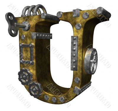 steampunk letter u