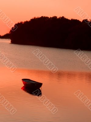 River after sunset