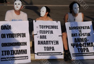 Protesting in Athens