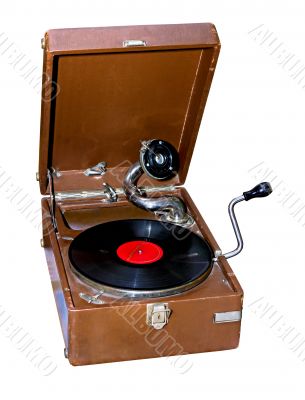 old portable phonograph
