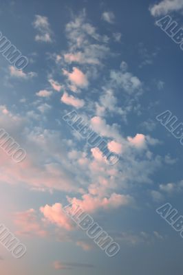 Coloured cloudscape