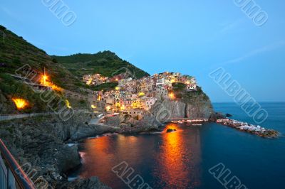 Manarola after sunset