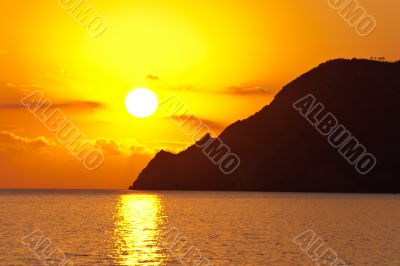 Sunset in the mountains