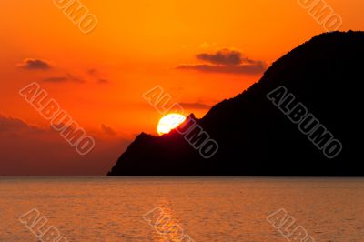 Sunset in the mountains